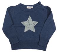 Tmavomodrý sveter s hviezdou Impidimpi