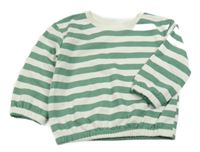 Zeleno-biela pruhovaná mikina Primark