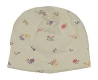 Smotanová kvetovaná čapica