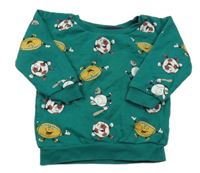 Zelená mikina s loptami Primark