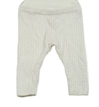 Biele vzorované pletené legíny C&A