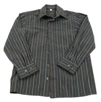 Antracitovo-béžová pruhovaná košeľa C&A