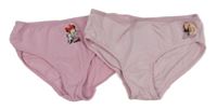 2set - 2x ružové nohavičky s potlačou H&M