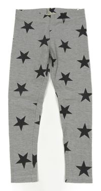 Sivo-čierne legíny s hviezdami H&M