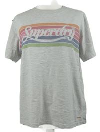 Dámske sivé tričko s logom Superdry