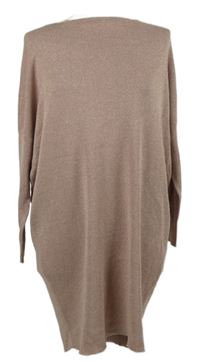 Dámské světlerůžové třpytivé svetrové šaty Only 