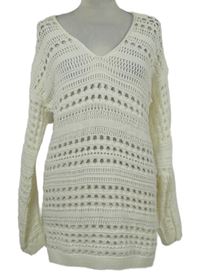 Dámský bílý háčkovaný svetr River Island 