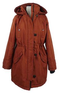 Dámský karmínový šusťákový zimní kabát s kapucí Vero Moda 