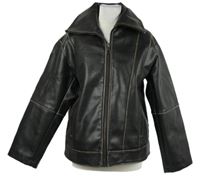 Dámská hnědá koženková oversized bunda Asos 