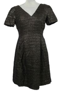 Dámské černo-zlaté melírované šaty Oasis 