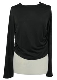 Dámské černé crop triko