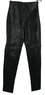 Dámské černé koženkové tregíny Stradivarius 