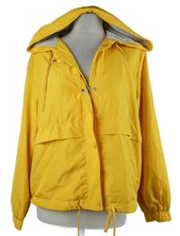 Dámská okrová šusťáková jarní bunda s kapucí H&M