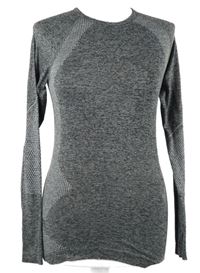 Dámské šedé melírované sportovní funkční triko Workout 