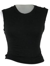 Dámský černý melírovaný crop top Shein 
