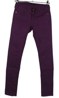 Dámske purpurové skinny rifle