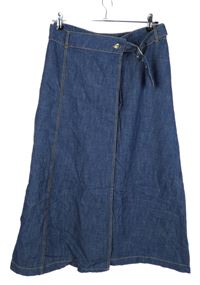 Dámska modrá rifľová zavinovací midi sukňa Zara