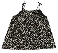 Čierny top s fľakmi H&M