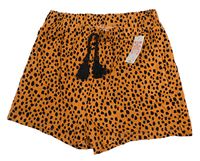 Oranžové ľahké kraťasy s fľakmi Matalan