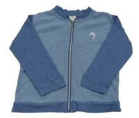 Modro-svetlomodrá prepínaci mikina s výšivkou River Island