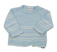 Svetlomodrý pruhovaný sveter