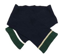 Tmavomodro-zelená šála s proužkem George vel.128-152