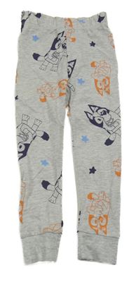 Světlešedé slim pyžamové kalhoty s Bluey 