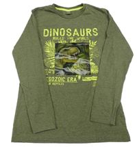 Khaki tričko s dinem Y.F.K.