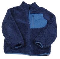 Tmavomodrá huňatá podšitá prepínaci mikina Lupilu