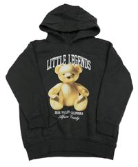 Antracitová mikina s medvídkem a kapucí F&F