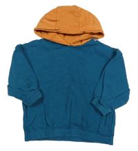 Petrolejovo-oranžová mikina s kapucňou John Lewis