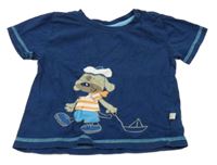 Tmavomodré tričko s pejskem Liegelind