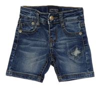 Tmavomodré rifľové kraťasy