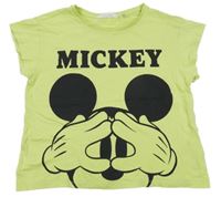 Zelené tričko s Mickey Mousem 