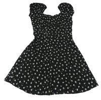 Čierne ľahké šaty s kvetinami Primark