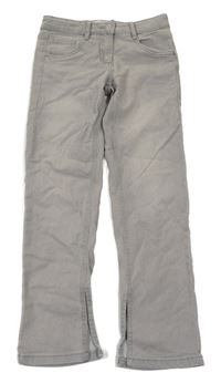 Sivé rifle s rozparky Denim