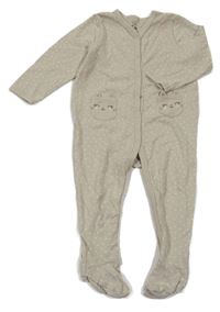 Světlezelený puntíkovaný overal s kočičkami C&A