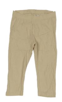 Béžové rebrované legíny H&M