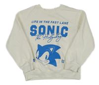Bielo-modrá mikina so Sonicem H&M