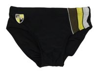 Černé plavky s barevnými pruhy na boku Elemar