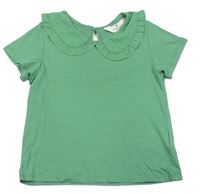 Zelené tričko s golierikom H&M