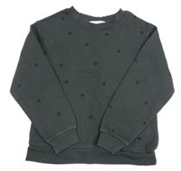 Antracitová mikina so srdiečkami H&M