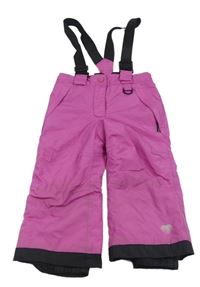 Růžové šusťákové oteplovačky s kšandami Lupilu