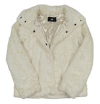 Smotanová kožušinová podšitá bunda H&M
