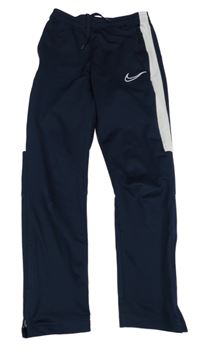 Tmavomodro-bílé sportovní tepláky s logem Nike