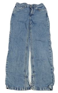 Modr wide leg rifle s rozparky Page one young