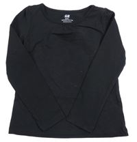 Černé triko s nařasením H&M