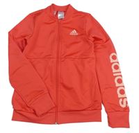 Tmavoružová športová prepínaci mikina s logom Adidas