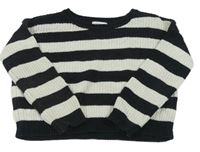Čierno-biely pruhovaný crop sveter Primark