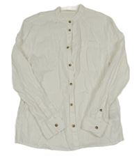 Bílá lněná košile H&M